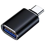 USB C Adapter, USB Type C Male to USB 3.1 Female OTG Adapter Compatible with iPhone 17/16/15, MacBook, Samsung Galaxy, iPad, Smartphones, Tablets and Laptops (Black)