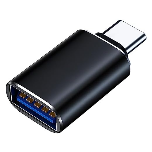 USB C Adapter, USB C auf USB 3.1 OTG Adapter Kompatibel mit MacBook Pro/Air, iPhone 17/16/15, iPad, Samsung Galaxy S25 S24 S23 A56 A16 A36, Typ-C Handys, Tablets und Laptops (Schwarz)