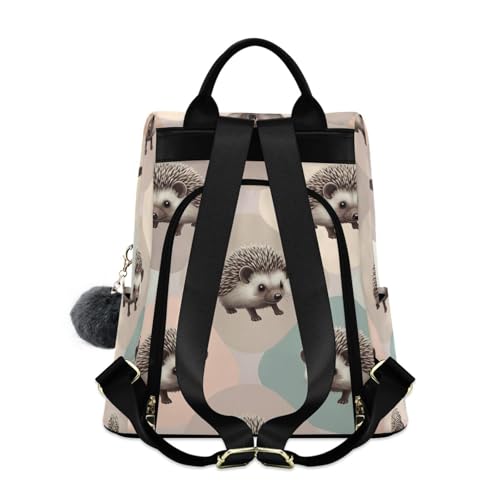 Mochila de erizos para mujer antirrobo bolso de viaje casual juvenil ligero 2