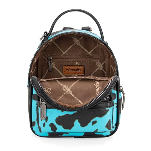 Image of Montana West Wrangler Mini Backpack Cute Cow Print Backpack Purse for Girls and Women, Turquoise WG133-8600TQ