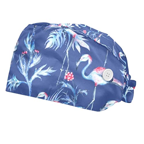 Chapeaux bouffants flamant rose avec bandeau anti-transpiration JDEZ x2