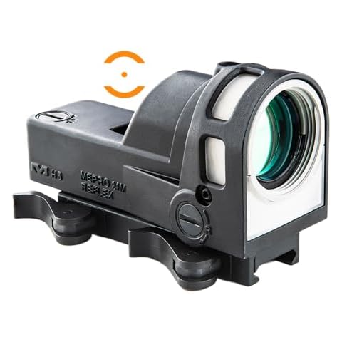 Mepro M21 4MOA Open Bullseye Day and Night Self Illuminated 1X Fiber Optics and tritium Powered Reflex red dot, Passive no Batteries, no switches Cover