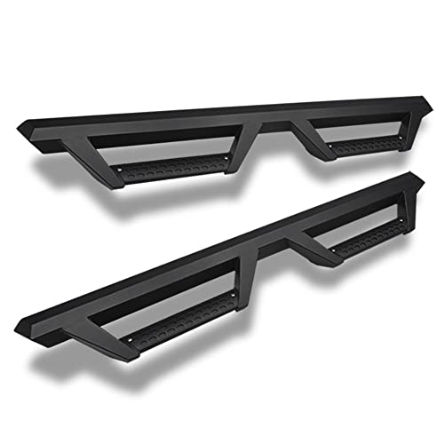 Matte Black Hoop Drop Step Side Nerf Bars Rail Running Boards v2 Compatible with 05-22 Toyota Tacoma Access (Extended) Cab