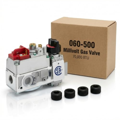 060-500 Millivolt Gas Valve, 70,000 Btu Capacity | Exact Fit Replacement for Heat N Glow 060-500 | Sharptek Supply OEM