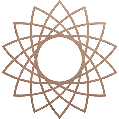 Image of Ekena Millwork 32 inchOD x 12 3 /8 inchID x 3 /8 inchT Eleanor Wood Fretwork Pierced Ceiling Medallion, Wood (Paint Grade)