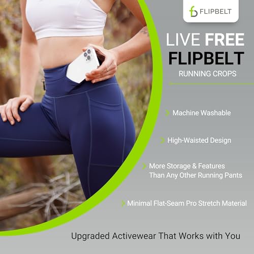 FlipBelt Level Terrain Crops pantalon de compression extensible avec ceinture