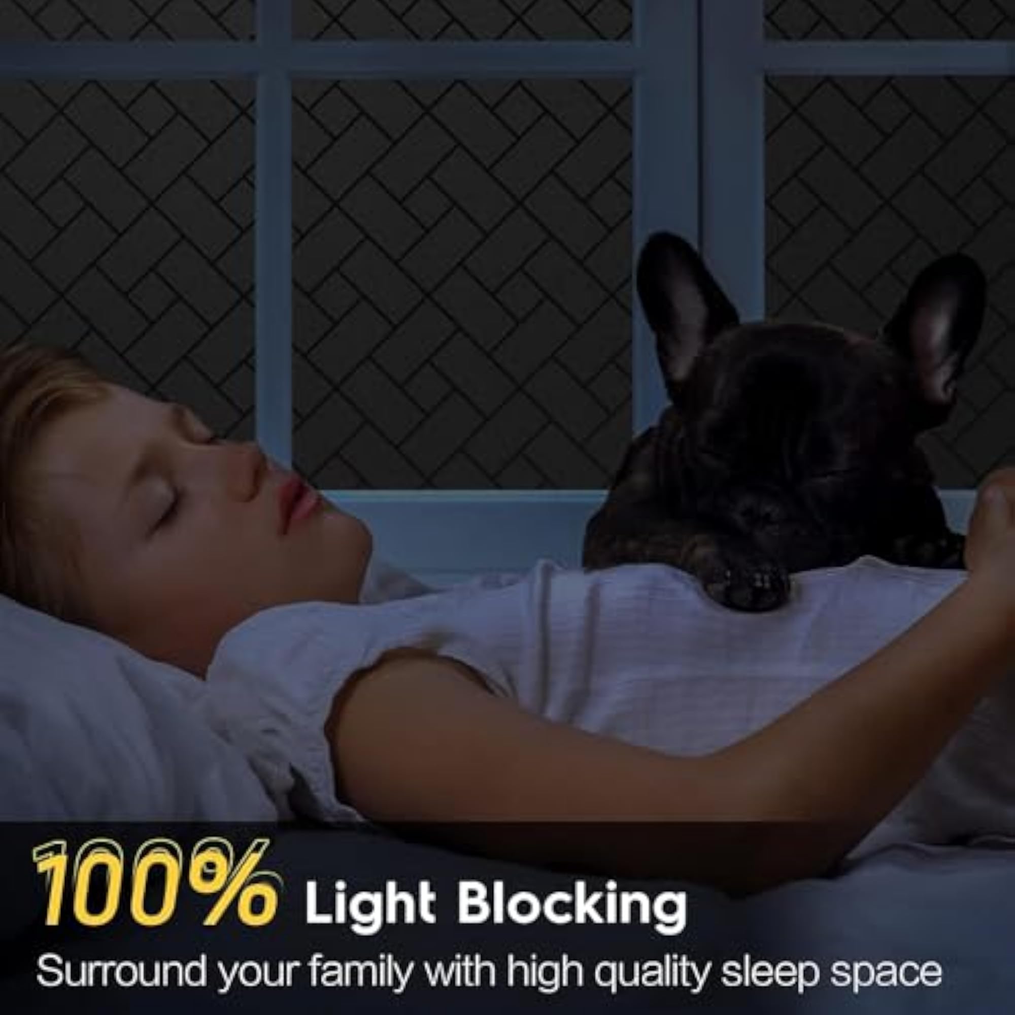 Total Blackout Privacy Window Film Cover, 100% Light Blocking