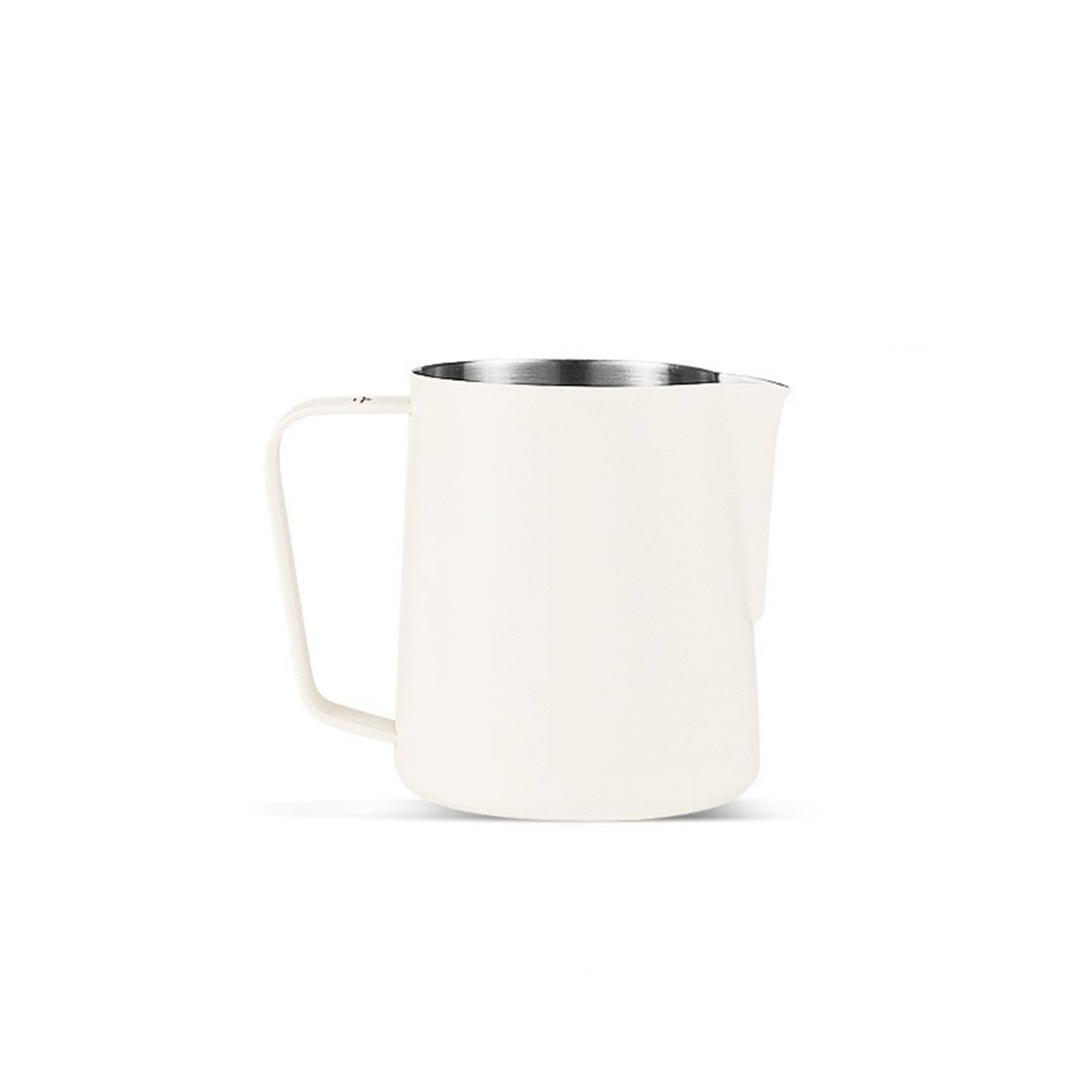 Genérico Jarra for espumar leche, jarra con boquilla de cocodrilo de acero inoxidable 304 for Latte Art(White 450ML)