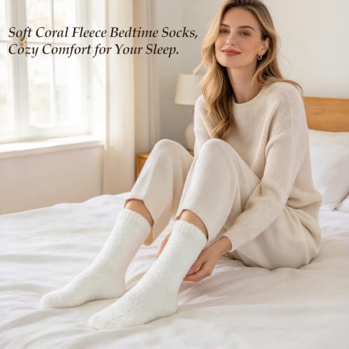 BONANGEL Women's Fuzzy Socks 4.99 w/ Code + 50% Off Code GTWRUF8Z - image 5