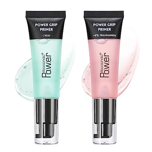 Power Face Primer , 2 Pcs Gel-Based Hydrating Face Prime Clear + 4% Niacinamide For Smoothing Skin, Skin Care Filter Primer, Blur, Even Out & Protect Makeup,Cruelty-Free, 0.811 Fl Oz,Green & Pink, Pack Of 2 #TOP9