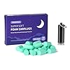 NEW Soft Foam Ear Plugs for Sleeping, 10 Pairs Reusable Sleep Ear Plugs with a Travel Case, 38dB SNR Noise Reduction Earplugs for Snoring, Shooting, Concert, Study, Travel, Loud Events Water Blue