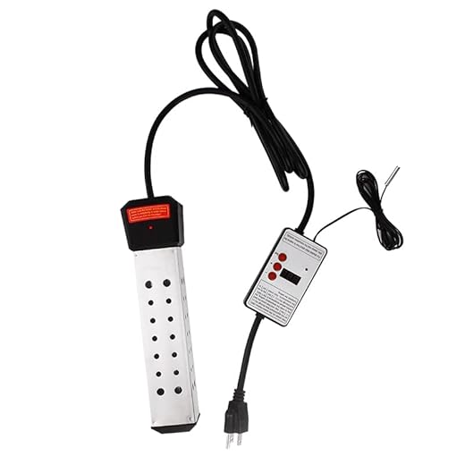 2000W Bucket Immersion Water Heater | Auto Shut-Off Timer | Portable & Submersible Inflatable Hot Tub Water Heater 304 Stainless-Steel Guard for Bathtub, Inflatable & above Ground Pool Heating Warmer