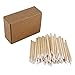 SUFUBAI 100 pennelli usa e getta per labbra, lucidalabbra, rossetto, applicatore, kit di strumenti di bellezza con manico in bambù per l'applicazione di extension per labbra e ciglia immagine