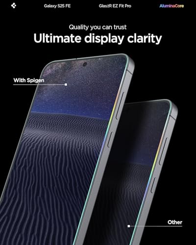 Image of Spigen EZ Fit Pro Tempered Glass Screen Protector Guard for Galaxy S25 FE [2 Pack]