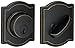 Schlage Lock Company Single Cylinder Deadbolt with Camelot Trim, Aged Bronze (B60 N CAM 716)