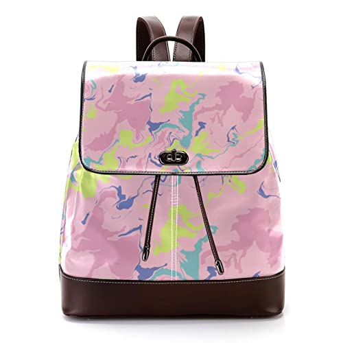 Sac à dos pour ordinateur portable en cuir PU multicolore idéal pour le bureau et les études