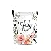 Grandkli Watercolor Pink Roses Personalized Freestanding Laundry Hamper, Custom Waterproof Collapsible Drawstring Basket Storage Bins 50cm x 36cm