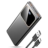 Power Bank Fast Charging 10000mAh, 22.5W Portable Charger USB C Input & Output Powerbank with LED Display, PD3.0 QC4.0 Phone Battery Pack for iPhone17/16/15/14/13/12, Android More，2026 Black
