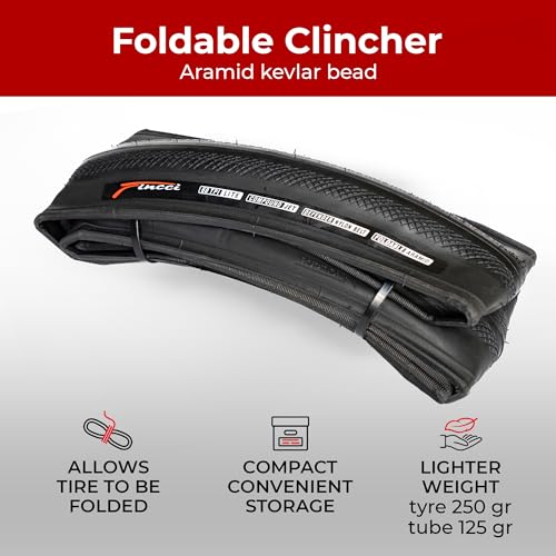 Fincci Foldable 700x28c Tire – Road Bike Tires 28-622 with