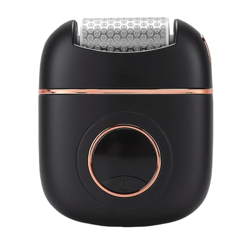 Bamjour Removedor Eléctrico de Callos para Pies, Herramientas de Pedicura Recargables con 4 Cabezales de Molienda para Piel Seca y Agrietada (BLACK)