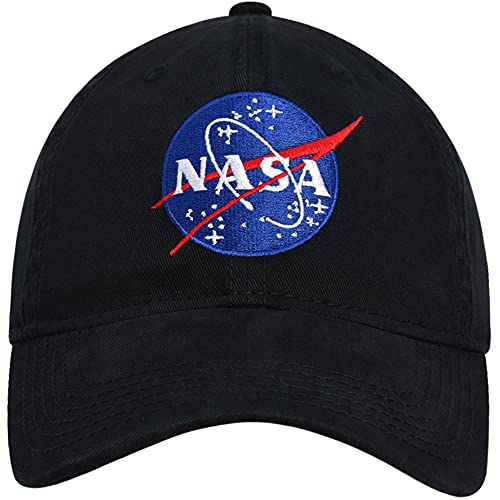 Concept One Nasa Logo Adjustable Dad Had, Cotton Baseball Cap, Black, One Size #TOP16