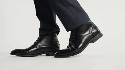 Amazon.com | Bruno Marc Men's Dress Ankle Boots Cap Toe Lace-up Oxford Boot  Black Size 6.5 M US Warner-2