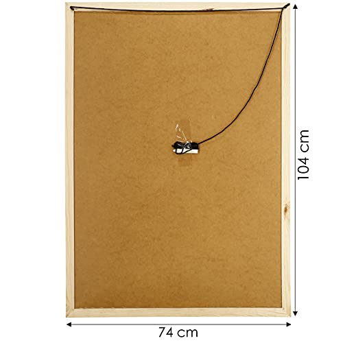 Postergaleria krijtbord voor muur | 70x100cm | Zwart | Schoolbord van grenenhout (HDF) | met krijt en een touwtje om op te hangen | voor keukens, cafés, winkels | Veel kleuren | 6 maten - Image 4