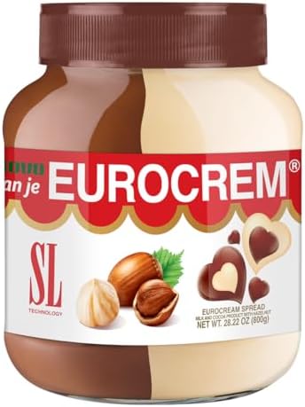 Eurocrem Hazelnut Milk and Cocoa Spread 800g