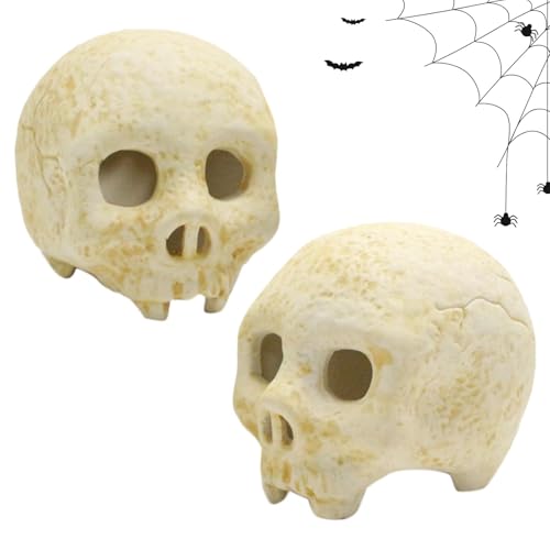 Calaveras de chimenea, calavera de cerámica para Halloween, accesorios para fotos, decoración de fogata de Halloween, escultura para interiores y hogares, brasero