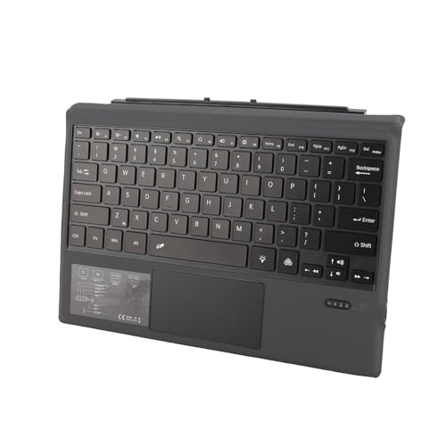 Tablet Keyboard, Multi Touchpad 450mAh Keyboard Magnetic Stable for Pro 3 4 5 6 7 for Game (Black)