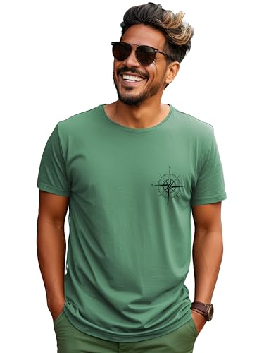 Image of ADRO Unisex 100% Cotton Regular Tshirt | Printed | Graphic Printed | Chest Printed