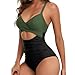 JSTHHTT Costume Intero Donna Scollo a V Curvy Costumi da Bagno Contenitivo...