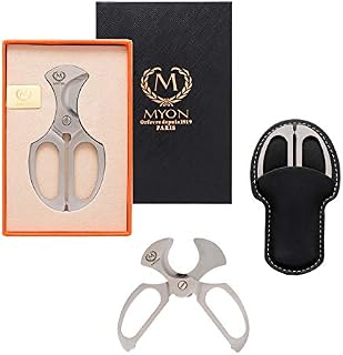 Myon Zigarren Schere Inklusive Leder Etui Edelstahl inkl. Lifestyle-Ambiente Tastingbogen