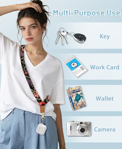 Image of Yonlevres Phone Lanyard Crossbody Strap Wrist Neck Adjustable Women Flower | Cell Phone Lanyard for Travel Cruise Daily, Hands-free, Fit Keys ID Badge, for Full-coverage Phone Case, Accessories, Gifts
