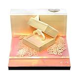 3Dタイムピースカレンダー2026、3Dアートカレンダー2026、同僚や友人からのクリスマスプレゼント、デスクトップデコレーション、紙の彫刻の装飾、ライト付きクリエイティブ3Dメモパッド