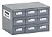 Parker 9-DC Bin and Cabinet, Drawer Cabinet, 9 Compartments, 10.875" Height, 17.25" Width, 11.625" Length