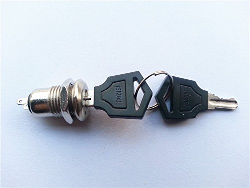 100PCS Key Switch 12MM ON/OFF Lock Switch KS-01 Two Keys Key Set