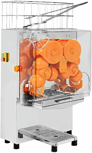 Exprimidor de Naranjas Comercial, exprimidor eléctrico de cítricos de 120 W, alimentación automática, 20-30 Naranjas por Minuto con Filtro extraíble. Ampliamente Utilizado en Super
