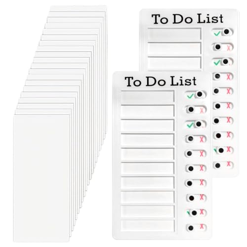 2Pcs Chores Chart for Kids To Do List Board Chore Chart for Kids Memo Checklist Board with 20 Papers Daily Routine Chart for Children Detachable Reusable Schedule Board for Daily Schedule Management