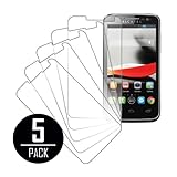 Alcatel ONETOUCH Evolve Screen Protector Cover, MPERO Collection 5 Pack of Clear Screen Protectors for Alcatel ONETOUCH Evolve 5020T