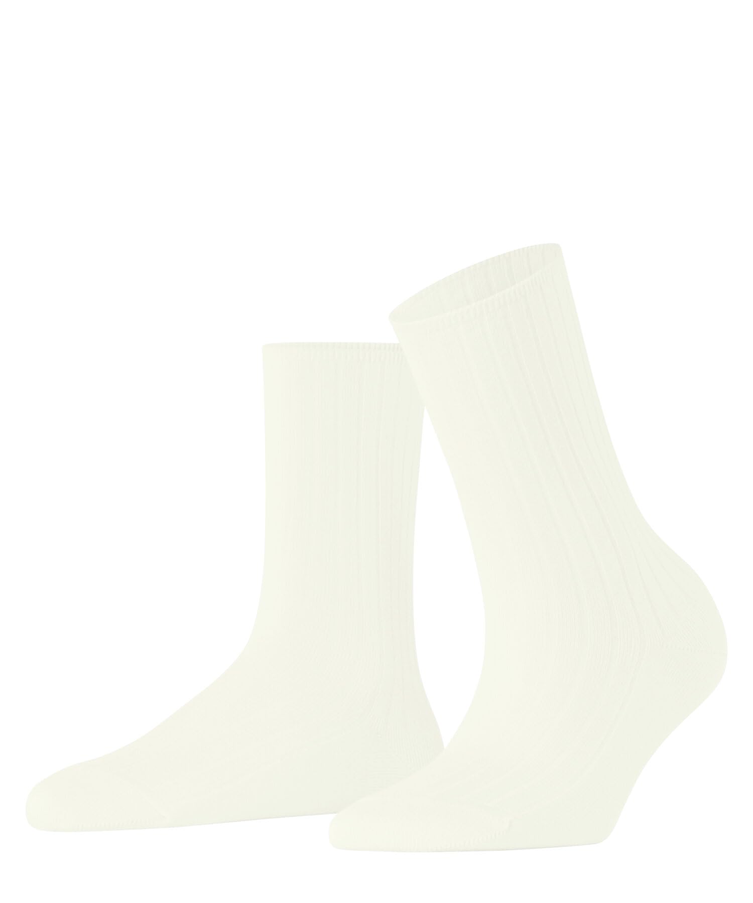 FALKE Women's Family W So Sustainable Cotton Plain 1 Pair Socks, White Off-White 2040 Rib, 2.5-5