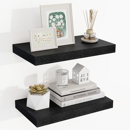 Acovy 16 Inch Floating Shelves, 16"x9.25"x1.5" Inch Deep Floating Shelves