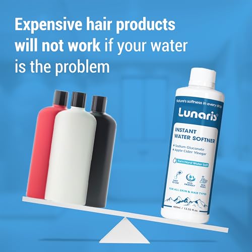Image of Lunaris Water Softner | Instant Hard Water Softening Agent | Reduces Hair Fall & Skin Itching | Disables Hardness of Calcium & Magnesium | Maintains pH Level | Non Toxic | Hair & Skin Friendly | 400ml