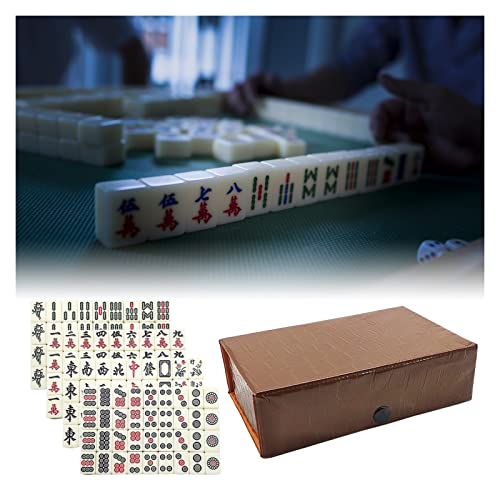 Mini Mahjong tradicional 144 piezas juego de mesa miniatura 3