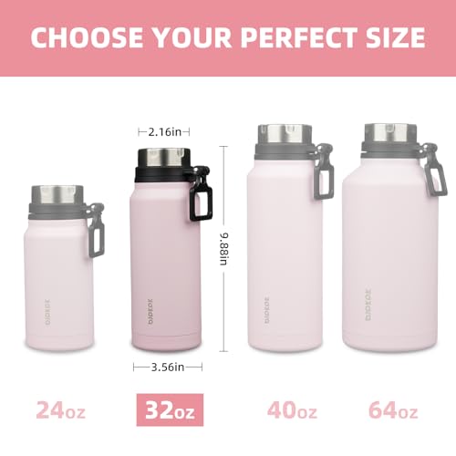 Image of BJPKPK 32oz Large Insulated Water Bottle with Handle, Stainless Steel | Leak-Proof BPA-Free Large Water Bottle, Stainless Steel Vacuum Insulated Bottle for Gym, Work, Outdoor & Everyday Use
