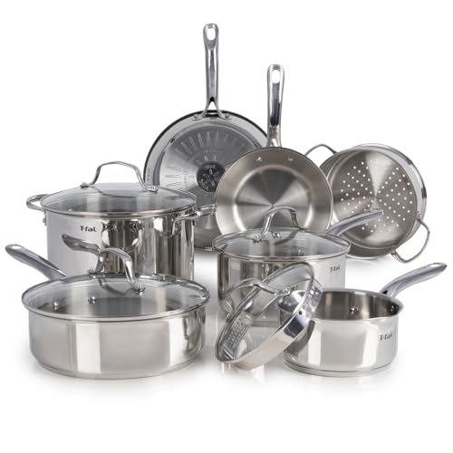 T-fal Stainless Steel 11 Piece Induction Cookware