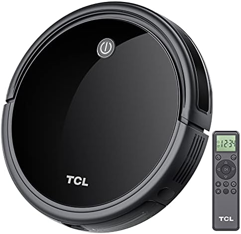 TCL Ultra (Slim) Robot Vacuum Cleaner Good for Pet Hair, Hard Floor & Medium-Pile Carpets, 2600 mAh, Stong Suction, Quiet, Washable HEPA Filter, Self-Charging Vacuum Robot, 120mins Runtime (2021 New)