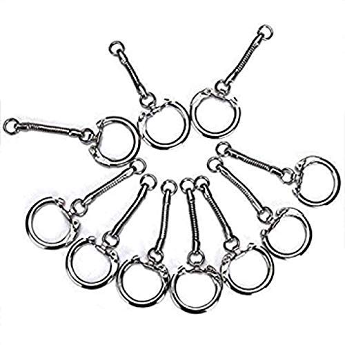 ZOZOSEP Schlüsselanhänger Schlangenkette Schlüsselring-Runde Set Bag Charms Silber DIY Fertigkeit 30 Stück Cover