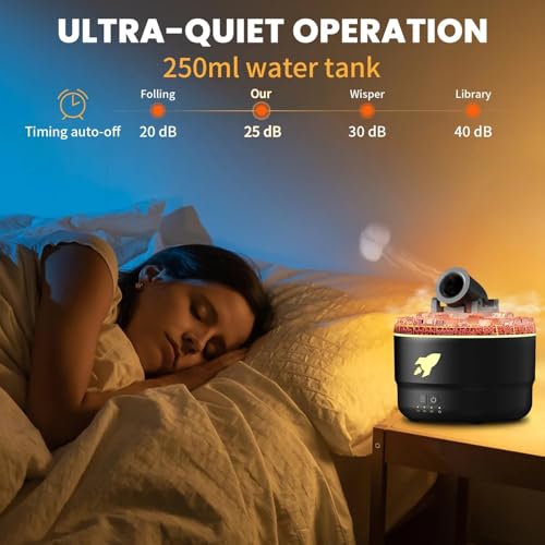 Humidificador Volcano Therapy Difusor pequeño con apagado automático miniatura 6