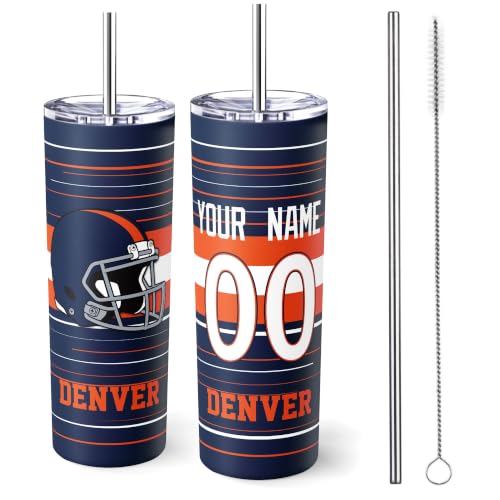 Image of Denver Tumbler 20oz Travel Mug Custom Name and Number Gifts